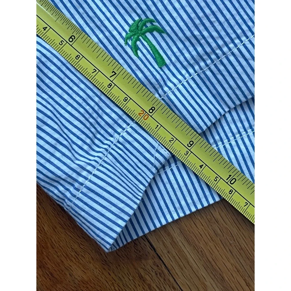 SOUTHERN TIDE Seersucker Shorts Blue White Striped Size 28 NEW Nautical Preppy